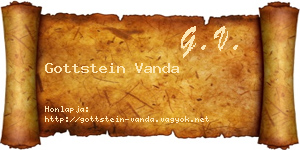 Gottstein Vanda névjegykártya